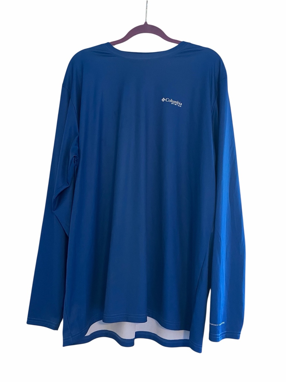 Columbia‎ PFG Terminal Tackle Fish Flag Shirt XXL Blue